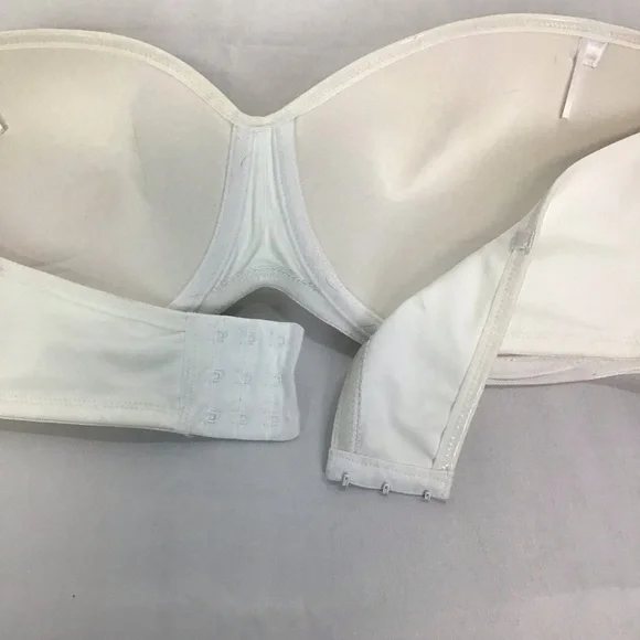Dominique Strapless Bra White Size 48C Seamless Supportive Full Coverage - Picture 4 of 10